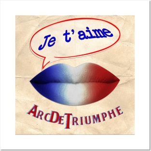 FRENCH KISS JETAIME ARC DE TRIUMPHE Posters and Art